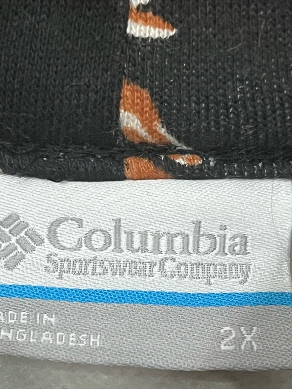 Columbia Black Botanical Leaf Print Cowl Funnel Neck Pullover 2X - Picture 8 of 12